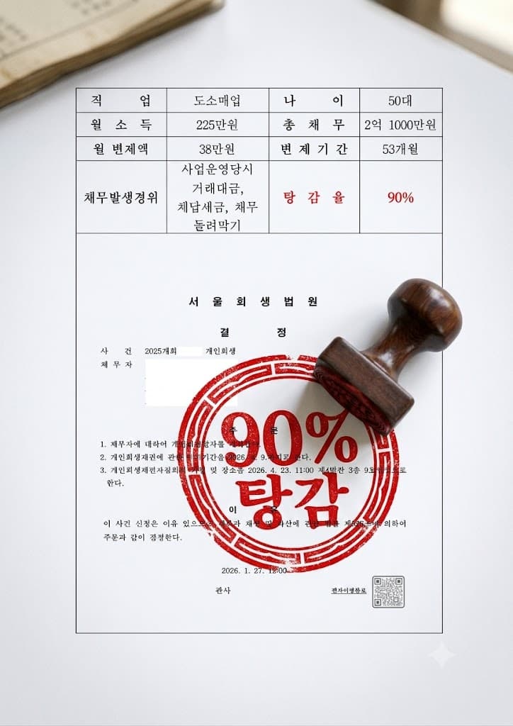 개인회생 인가 결정 사례 04