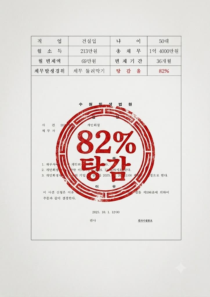 개인회생 인가 결정 사례 06